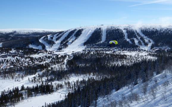 Biggest ski resort in Dalarna County (Dalarnas län) – ski resort Tandådalen/Hundfjället (Sälen)
