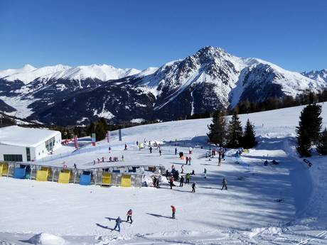 Family ski resorts Sesvenna Alps – Families and children Belpiano (Schöneben)/Malga San Valentino (Haideralm)