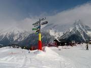 Slope signage in the Brévent-Flégère ski area