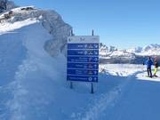 Slope signage in Cortina d'Ampezzo