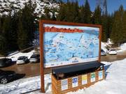 Slope map in the Carezza ski area