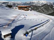 Large practice area at the mountain station of the Spieljochbahn
