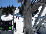 Assistance is often provided when getting on the platter lift.