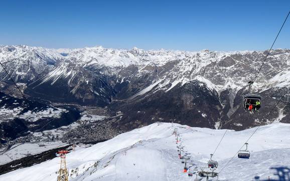 Biggest height difference in Valtellina – ski resort Bormio – Cima Bianca