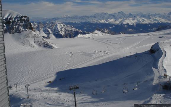 Biggest height difference in Gstaad – ski resort Glacier 3000 – Les Diablerets