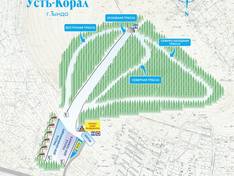 Trail map Ust'-Koral – Tynda