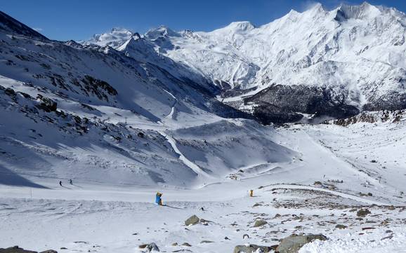 Skiing in the Pennine Alps