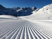 Very well-groomed slopes in Kühtai