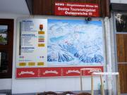 Slope map with operating information at the valley station