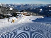 Perfectly groomed slopes at Spieljoch
