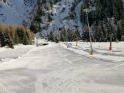 Practice slope at the Mandarfen platter lift in the valley