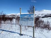 Slope map in the Hemavan ski area