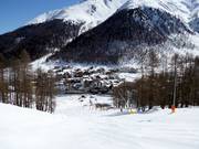 View of the accommodations in Samnaun Dorf