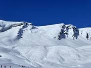 Deep powder slopes in the First ski area