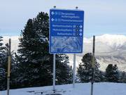 Slope signage including slope map