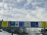 Information at the chairlift entry