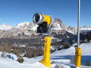 High-performance snow cannon in Cortina d'Ampezzo