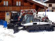 Two machines from the extensive fleet of piste grooming vehicles