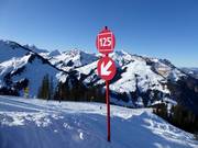 Slope marking red