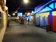 The room between the ski rental area and the changing rooms