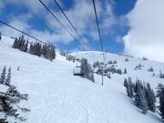 Powder slopes in the Grand Targhee ski area