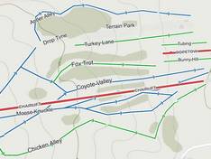 Trail map Thrill Hills – Fort Ransom
