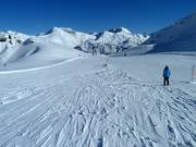 Easy slope in the ski area