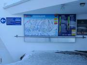 Slope map with information in the ski area