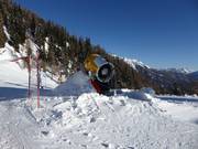 High-performance snow cannon in the Pejo ski area