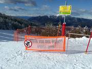 Slope signage on the Alpe Cermis