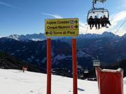 Slope signage in Predazzo