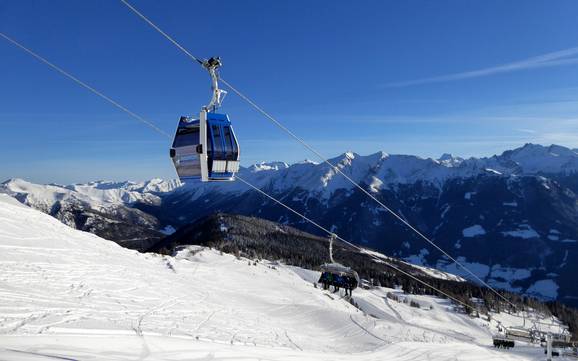 Biggest height difference in the Holiday Region Sterzing-Ratschings-Gossensass (Vipiteno-Racines-Colle Isarco) – ski resort Rosskopf (Monte Cavallo) – Sterzing (Vipiteno)