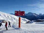 Signage in the ski area
