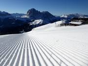 First-class slope grooming in the Gröden ski area