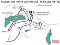 Trail map Les Thays – La Forclaz