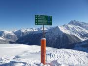Slope signage in the Gargellen ski area