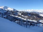 View from Monte Vigo over the ski area