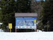 Slope map in the ski resort