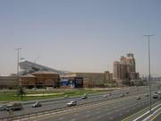 The ski hall before the construction of the metro line to Jebel Ali