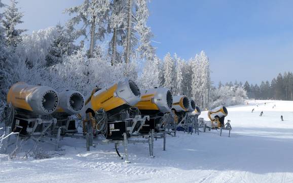Snow reliability South Bohemian Region (Jihočeský kraj) – Snow reliability Lipno