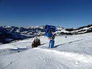 High-performance snow cannon in the KitzSki ski area