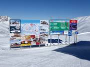 Slope sign in the ski area