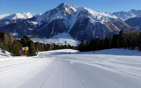 Biggest height difference in the Sesvenna Alps – ski resort Belpiano (Schöneben)/Malga San Valentino (Haideralm)