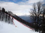 Some slopes are really steep: section of the downhill run