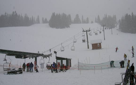 Skiing near Mount Hood