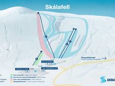 Trail map Skálafell