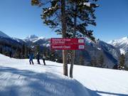 Slope signage in the Panorama ski area