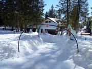 Dedicated children's slope of the ski school