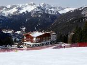 The Hotel Belavista is located right on the slopes