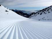 Perfectly groomed slope in the Garmisch-Classic ski area